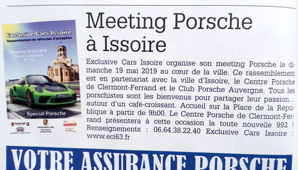 meeting Porsche Issoire