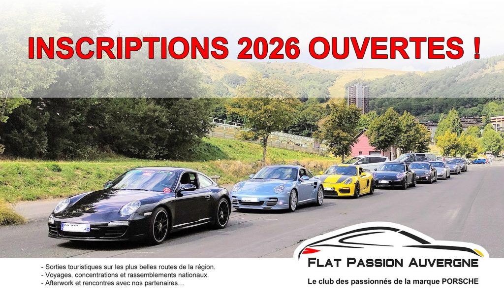 Inscription club PORSCHE flat passion auvergne